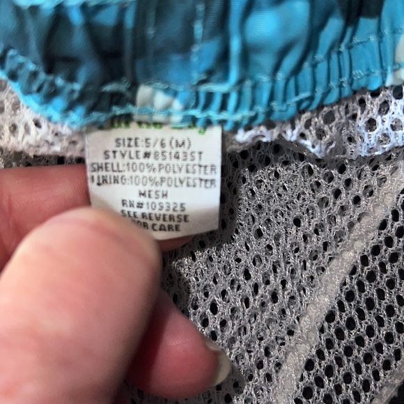 Turtle Bay Boys Blue Camo Swim Trunks - Picture 5 of 7